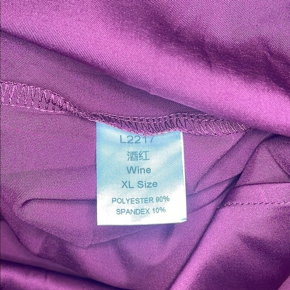 Women’s Wine Plunge Neckline with Cream Embroidery Detail Sleeveless Tank Top - Picture 2 of 3